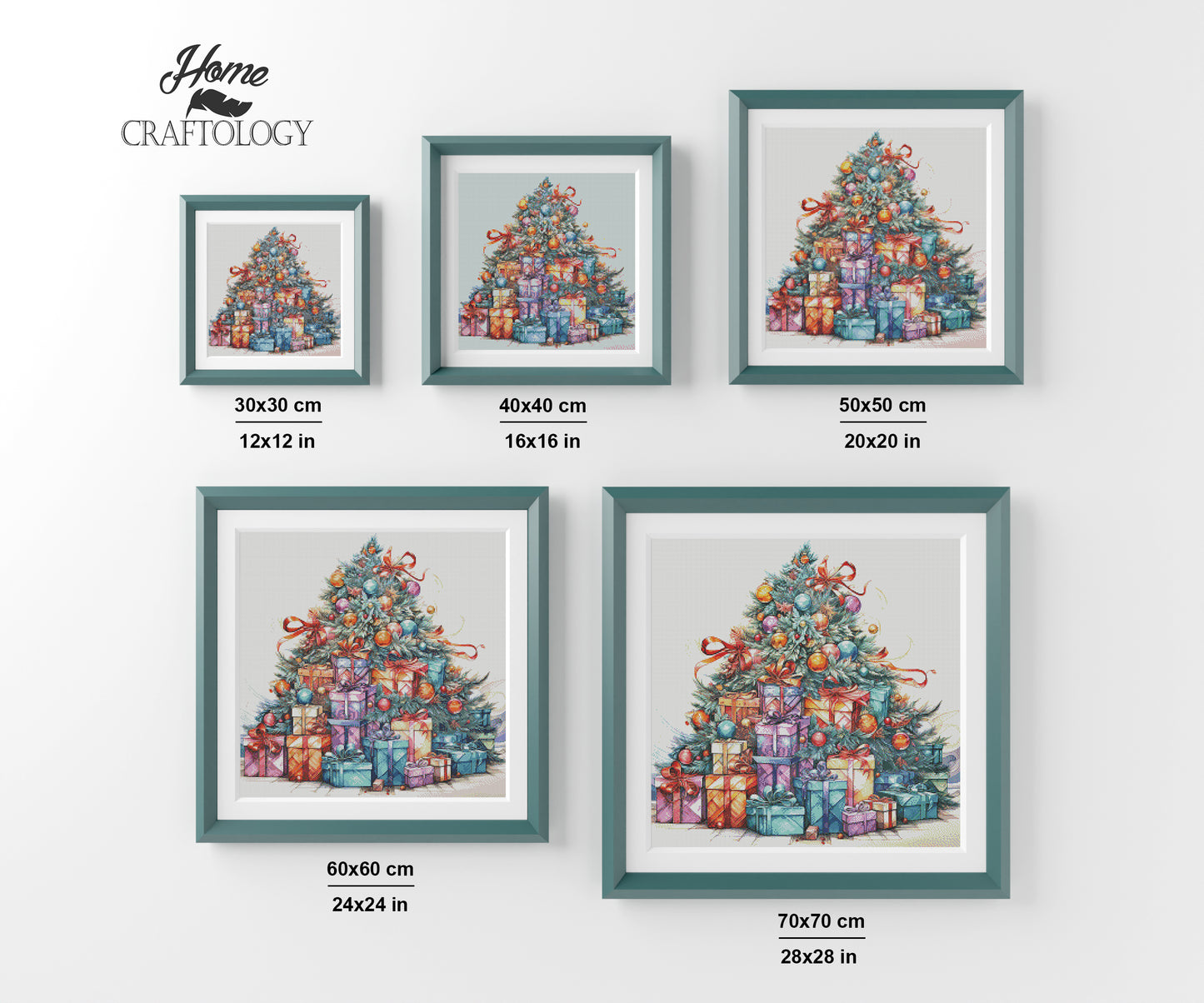 Christmas Tree with Lots of Gifts - Exclusive Premium Diamond Painting Kit