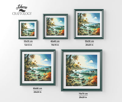 Beach by the Forest - Premium Diamond Painting Kit