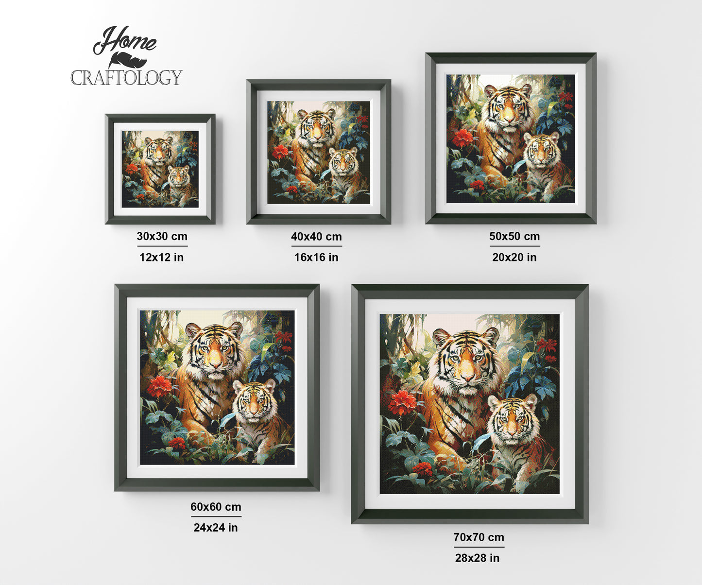 Tigers in the Forest - Exclusive Premium Diamond Painting Kit