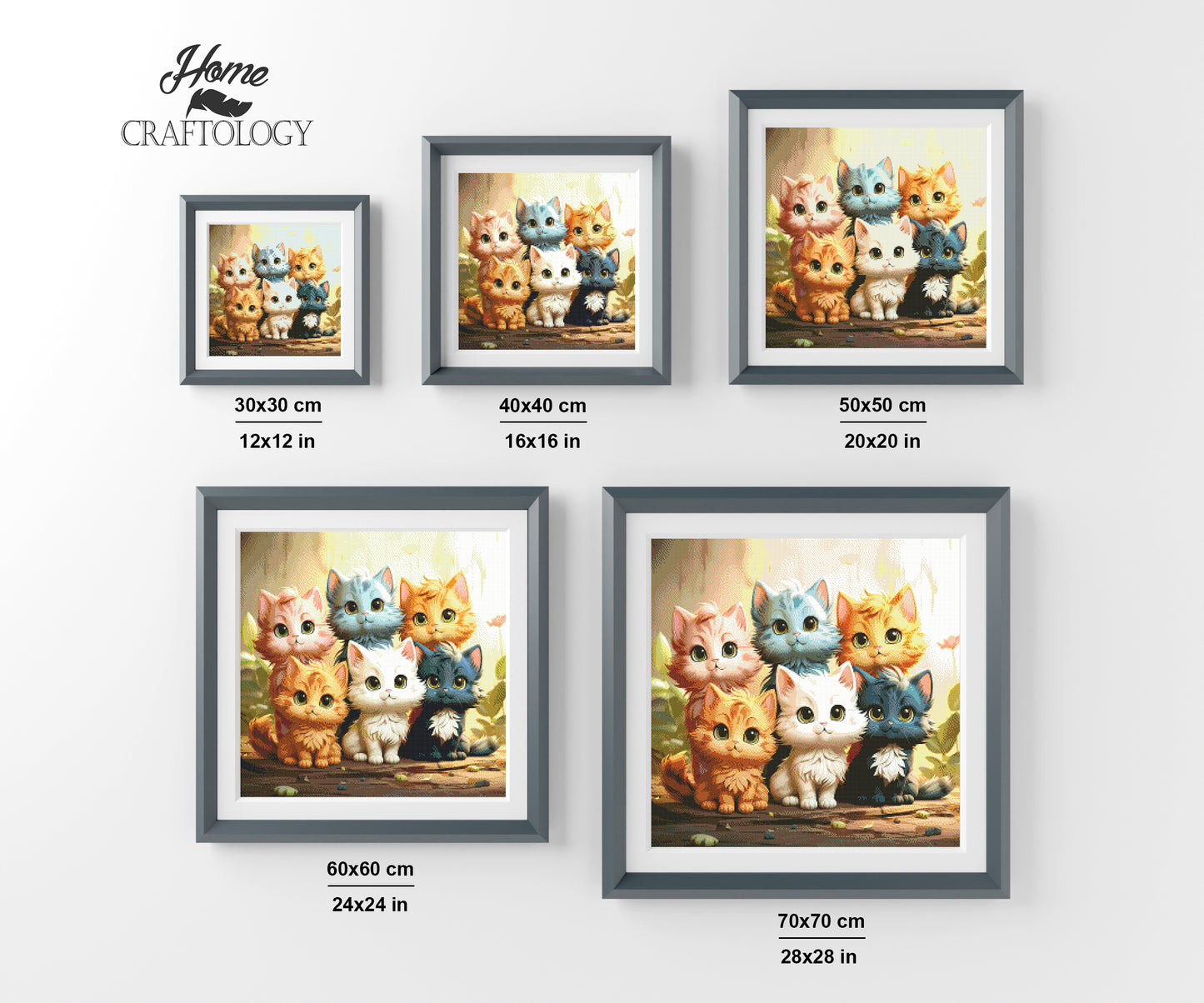 Cartoon Cats - Exclusive Premium Diamond Painting Kit