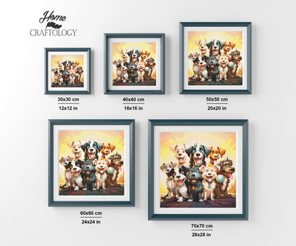 Cartoon Dogs - Exclusive Premium Diamond Painting Kit