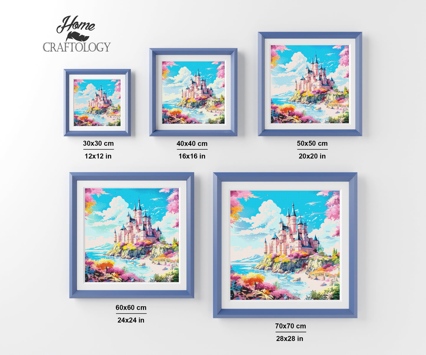 Castle by the Cliff - Exclusive Premium Diamond Painting Kit