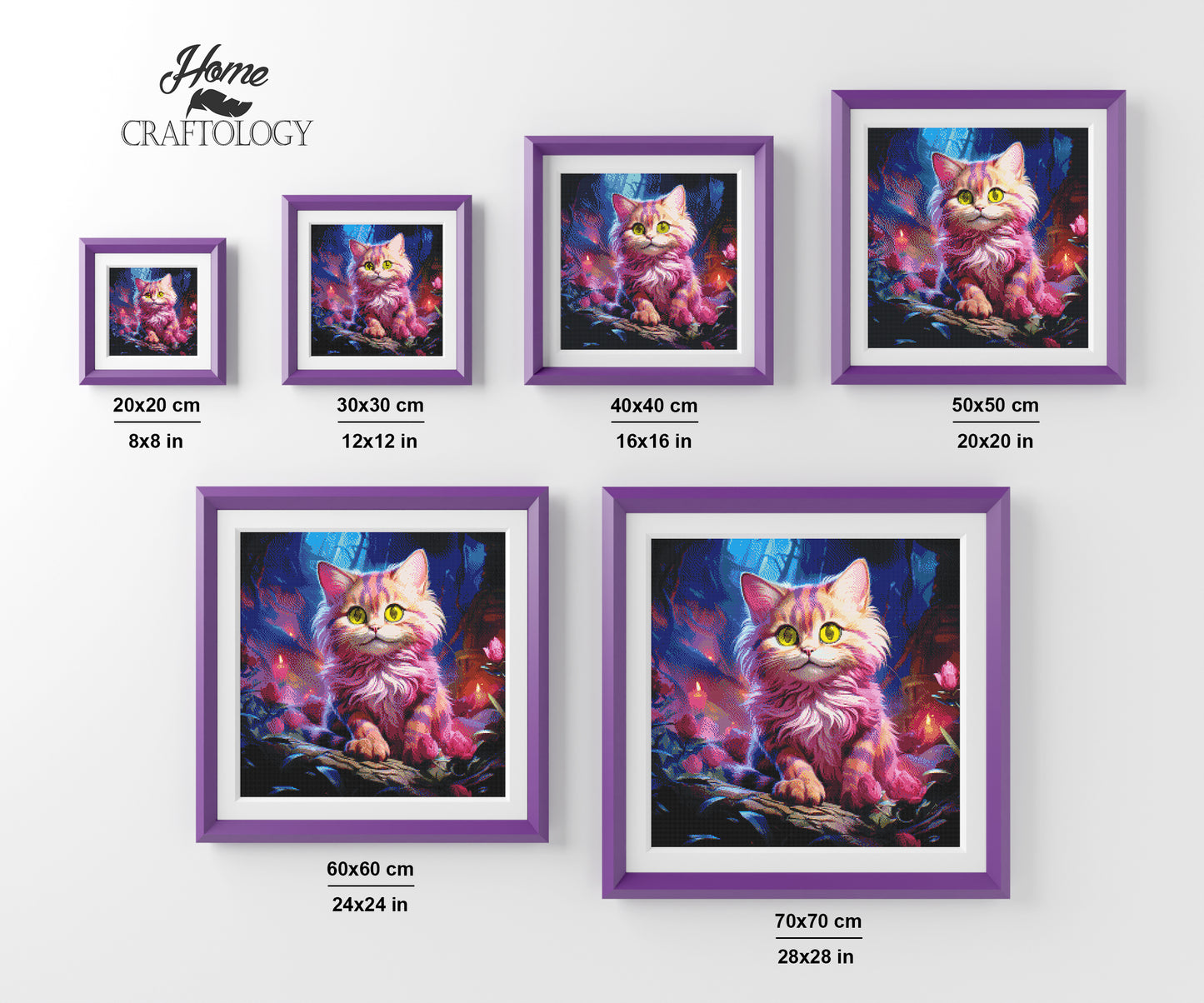 Purple Cat - Exclusive Premium Diamond Painting Kit