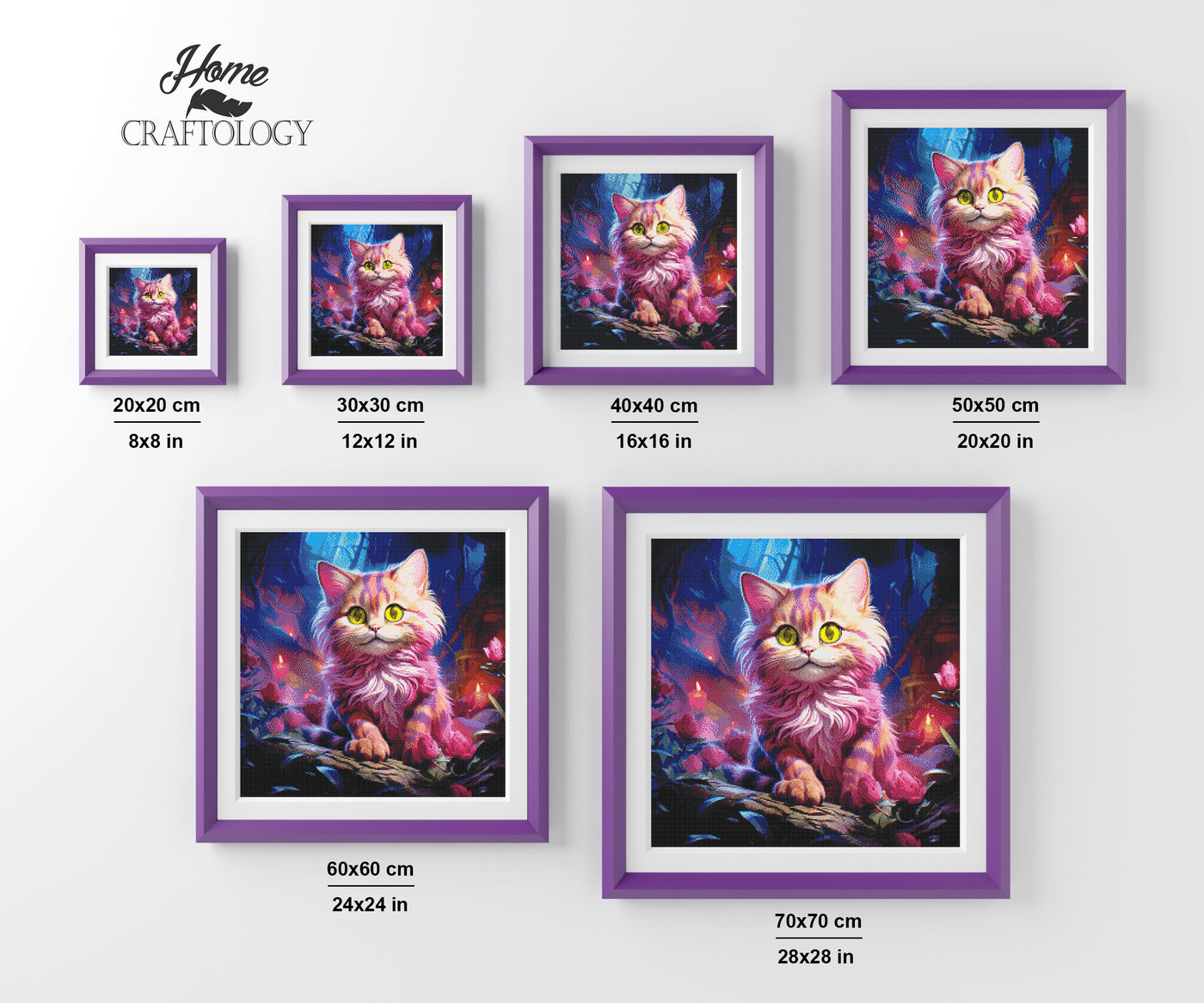 Purple Cat - Premium Diamond Painting Kit