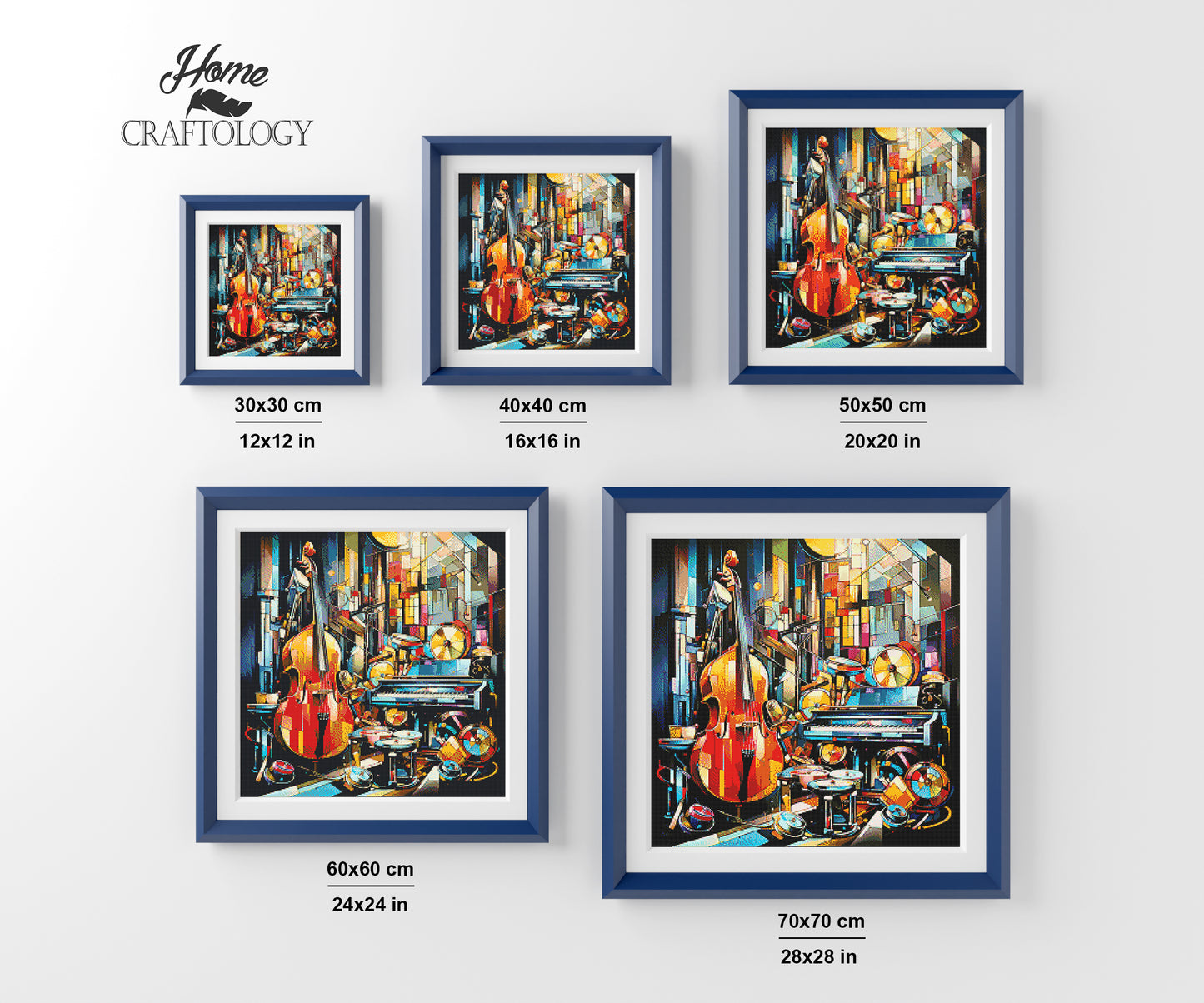 Musical Instruments Abstract - Exclusive Premium Diamond Painting Kit