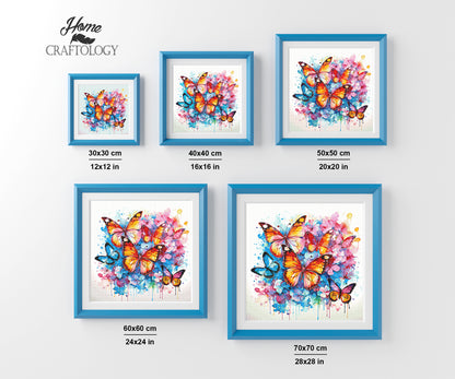 Butterflies Watercolor Painting - Exclusive Premium Diamond Painting Kit