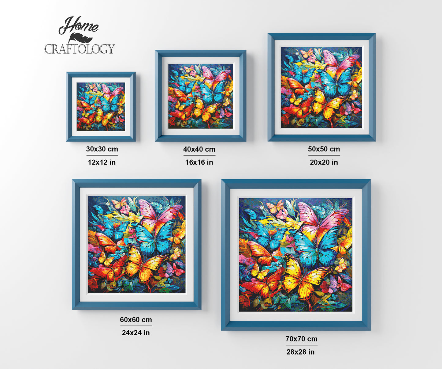 Colorful Leaves and Butterflies - Exclusive Premium Diamond Painting Kit