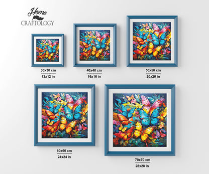 Colorful Leaves and Butterflies - Exclusive Premium Diamond Painting Kit