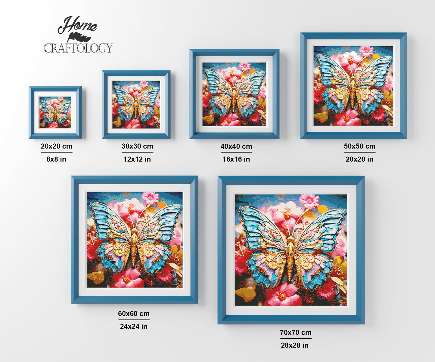 Intricate Butterfly Design - Exclusive Premium Diamond Painting Kit