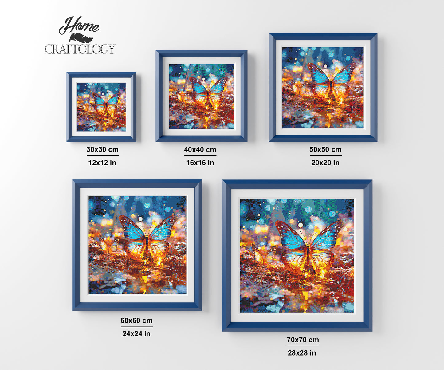 Lit Up Butterfly - Exclusive Premium Diamond Painting Kit