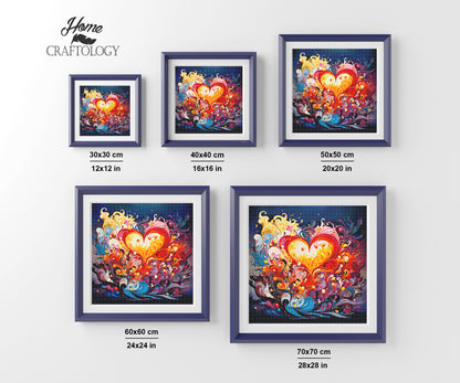 Heart Waves - Exclusive Premium Diamond Painting Kit