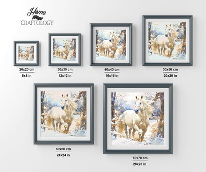 Horse in Winter - Exclusive Premium Diamond Painting Kit