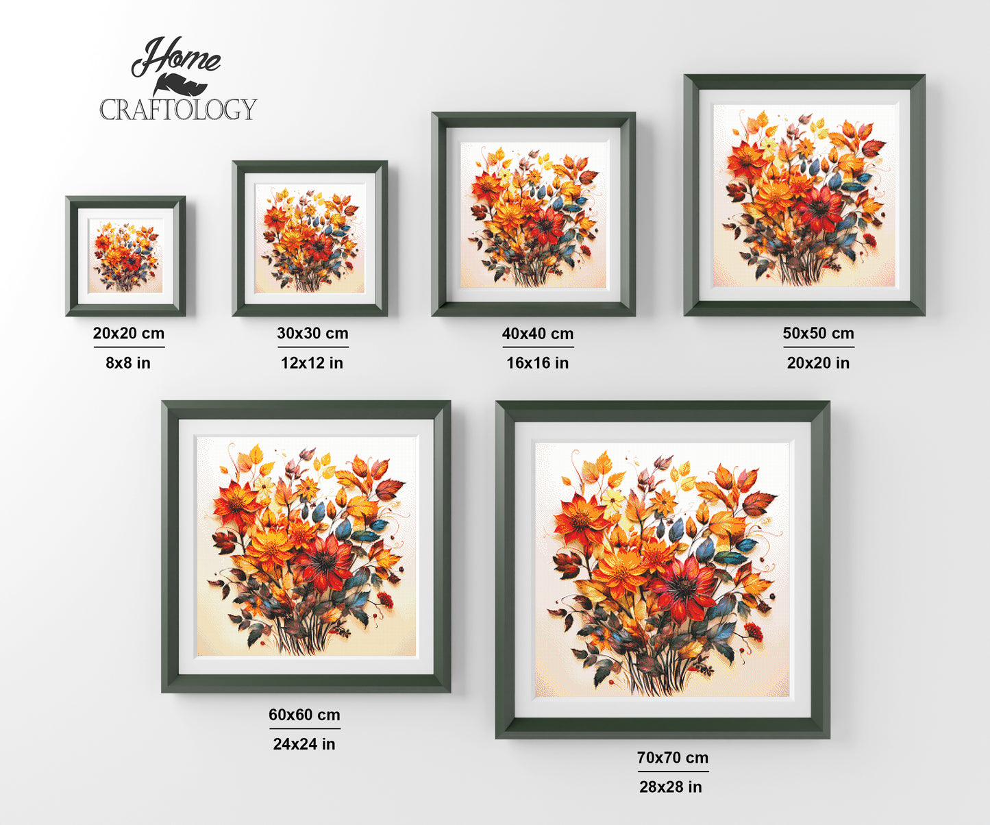 Autumn Flowers - Exclusive Premium Diamond Painting Kit