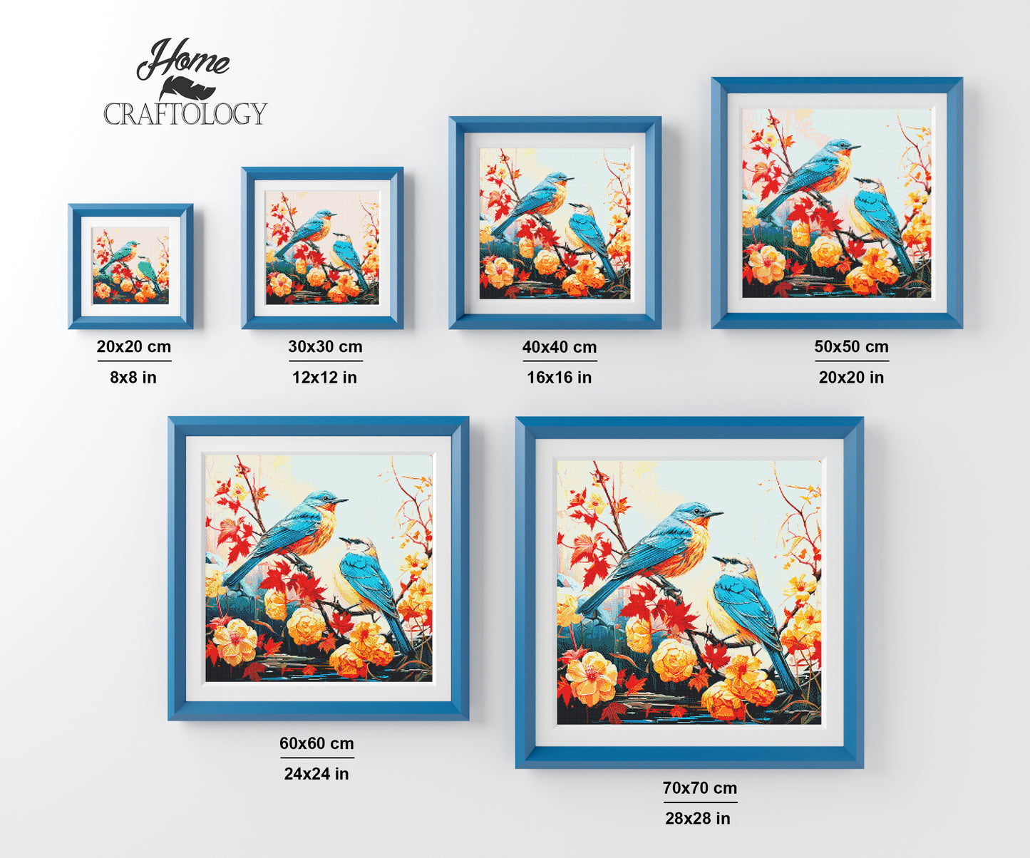 Birds in Autumn - Exclusive Premium Diamond Painting Kit