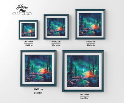 Northern Lights in Winter - Exclusive Premium Diamond Painting Kit