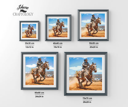 Cowboy in Rodeo - Exclusive Premium Diamond Painting Kit