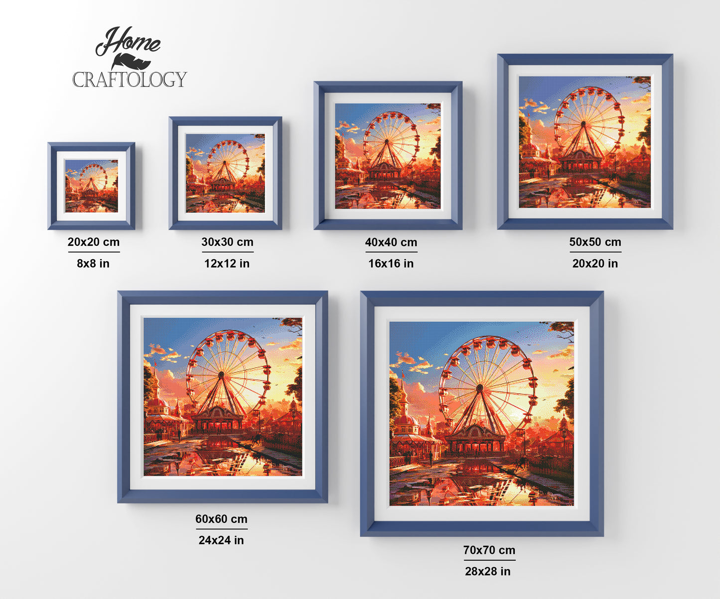 Ferris Wheel During Sunset - Exclusive Premium Diamond Painting Kit