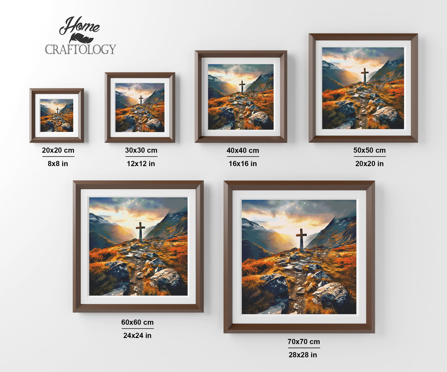 Cross on the Mountain - Exclusive Premium Diamond Painting Kit