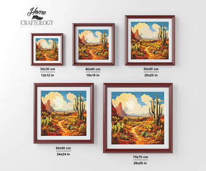 Cacti in the Desert - Exclusive Premium Diamond Painting Kit