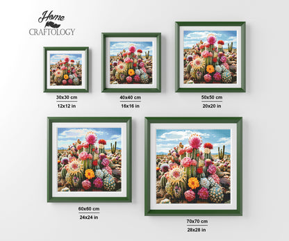 Colorful Cactus - Exclusive Premium Diamond Painting Kit