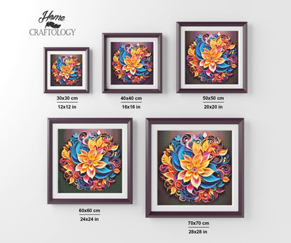 Swirls and Flowers - Exclusive Premium Diamond Painting Kit