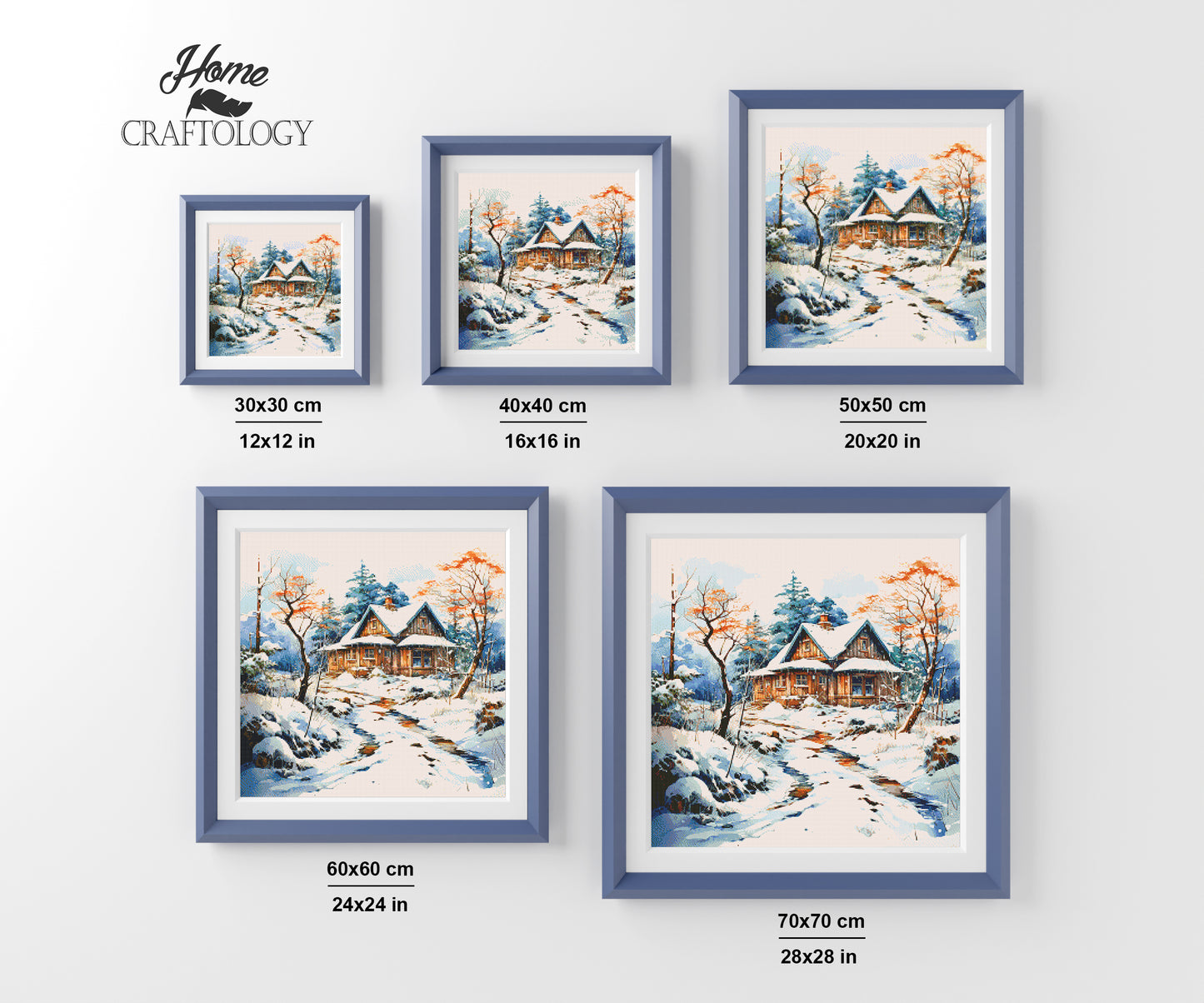 House in Snow - Exclusive Premium Diamond Painting Kit