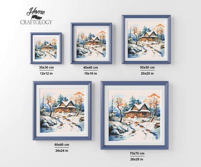 New! House in Snow - Premium Diamond Painting Kit