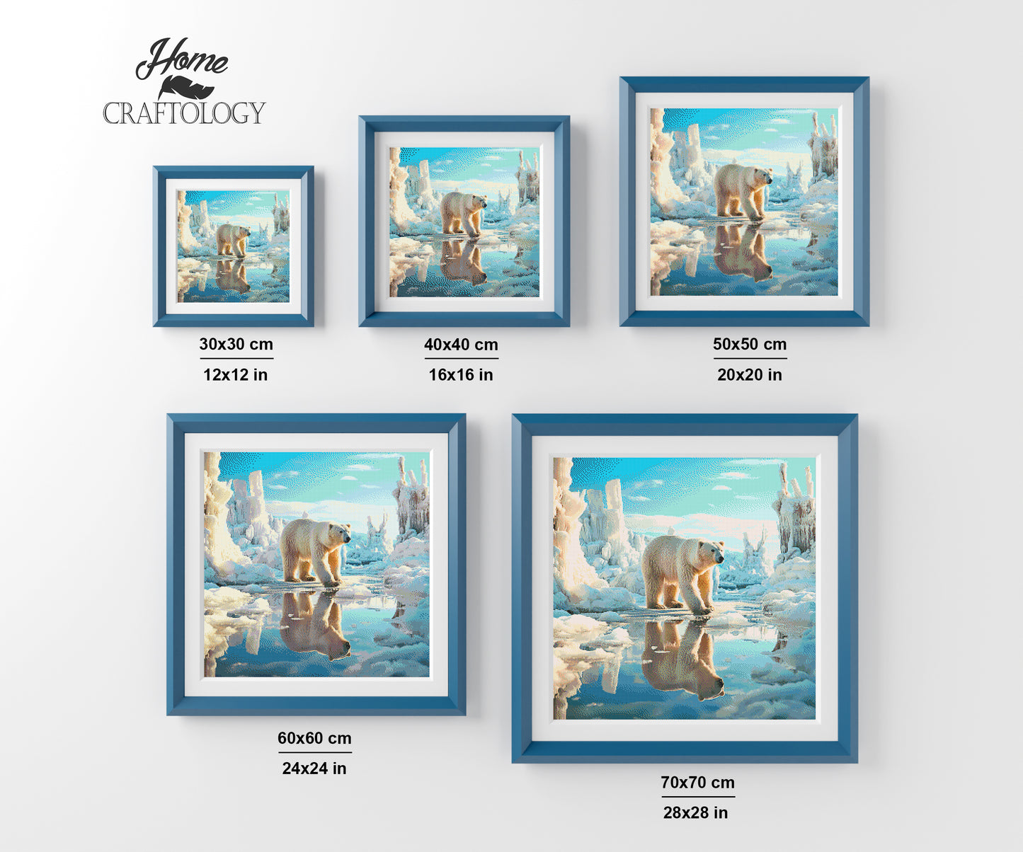 Polar Bear Reflection - Exclusive Premium Diamond Painting Kit