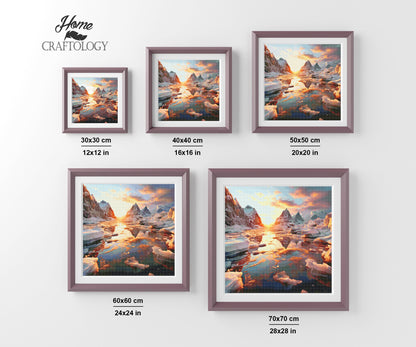 Sunset in the North Pole - Exclusive Premium Diamond Painting Kit