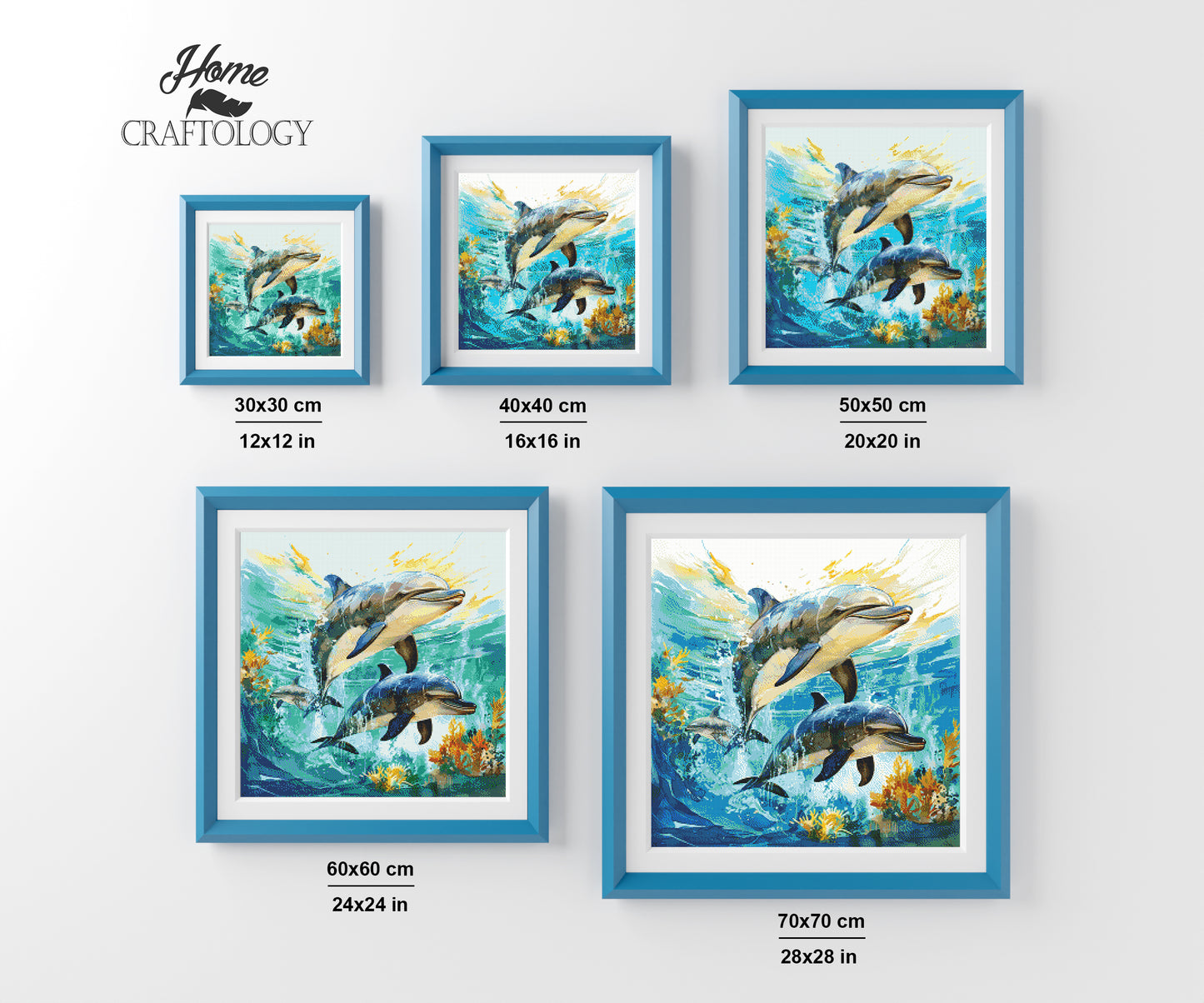 Dolphins - Exclusive Premium Diamond Painting Kit