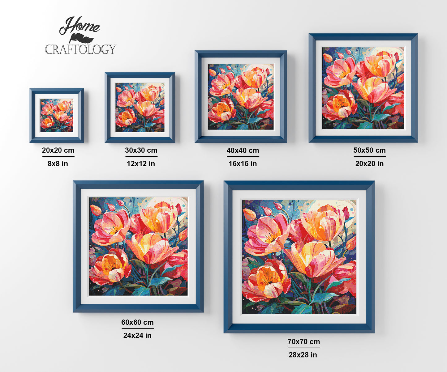 Beautiful Tulips - Exclusive Premium Diamond Painting Kit