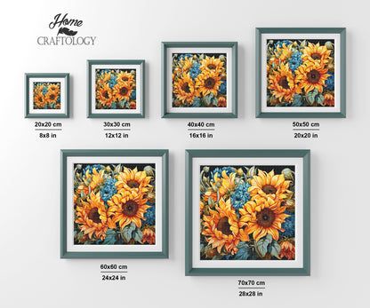 New! Sunflower Bouquet - Exclusive Premium Diamond Painting Kit