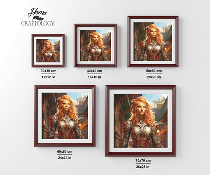 New! Red-Haired Warrior - Exclusive Premium Diamond Painting Kit