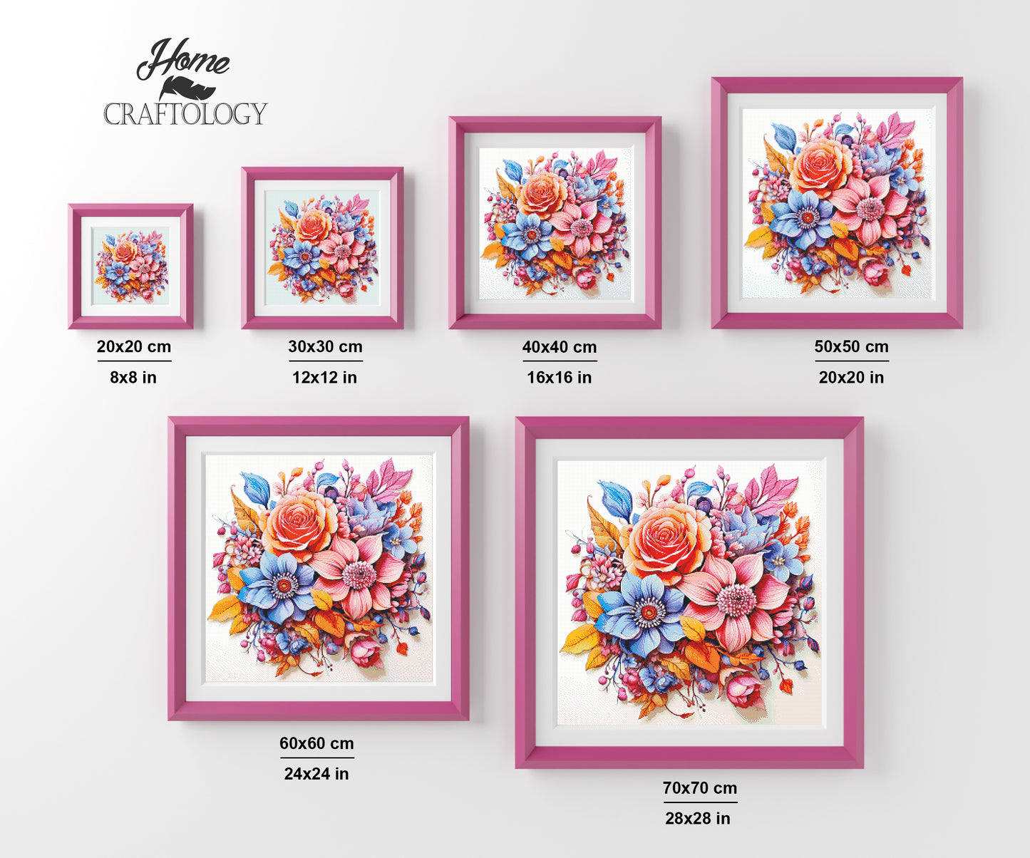 New! A Bunch of Flowers - Exclusive Premium Diamond Painting Kit