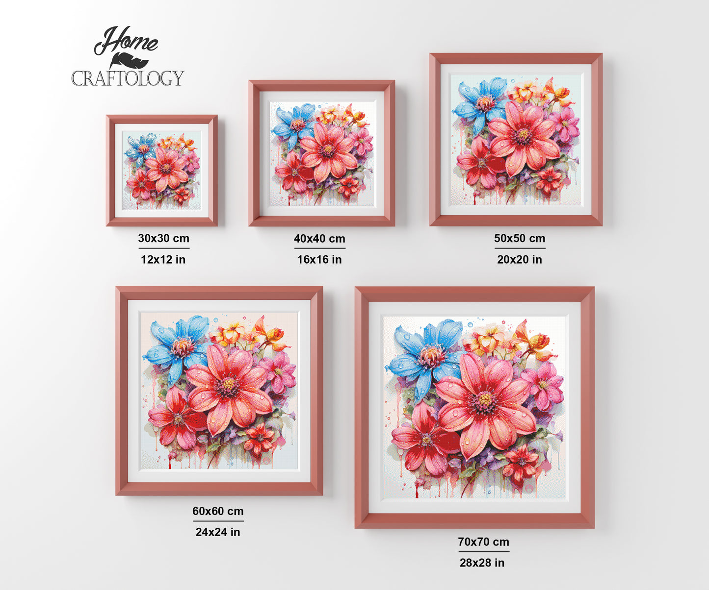 Flowers with Water - Exclusive Premium Diamond Painting Kit