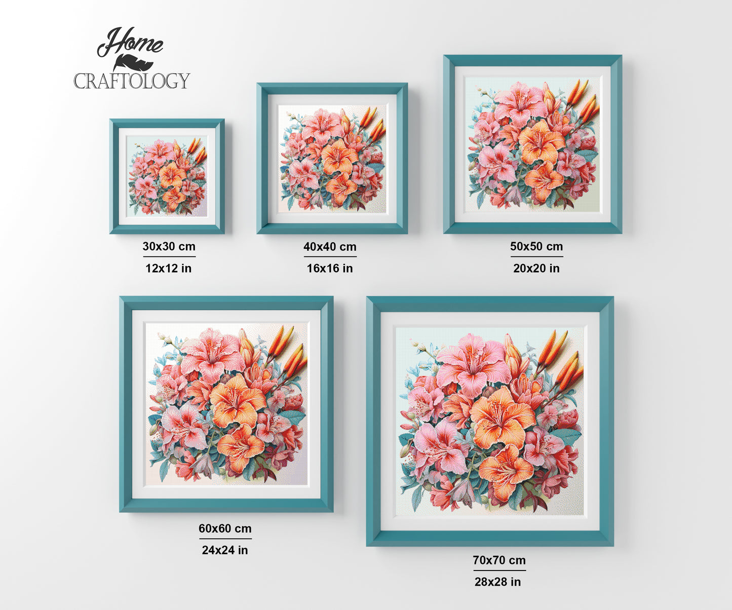 Hibiscus and Leaves - Exclusive Premium Diamond Painting Kit