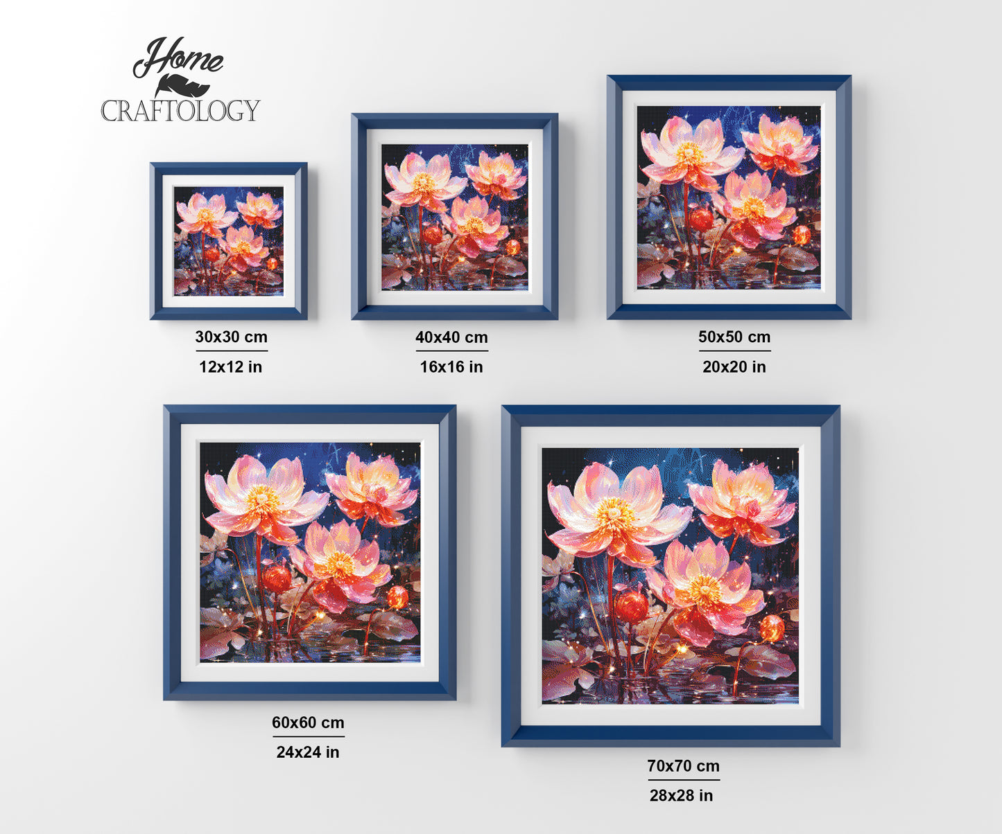 Sparkling Flowers - Exclusive Premium Diamond Painting Kit