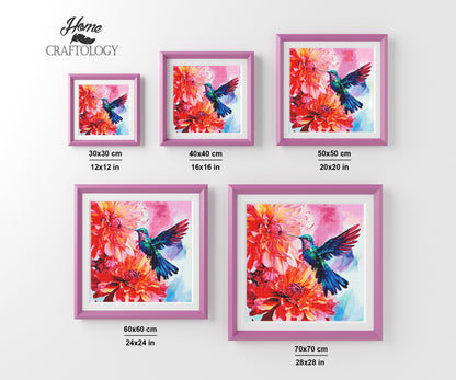 New! Radiant Hummingbird - Exclusive Premium Diamond Painting Kit