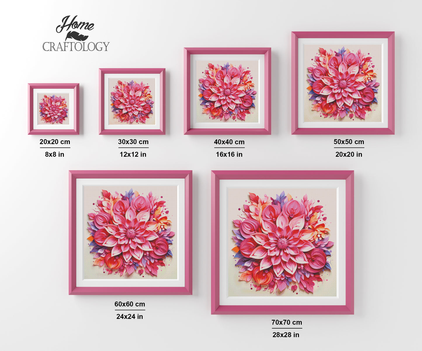 New! Pink Flower Mandala - Exclusive Premium Diamond Painting Kit