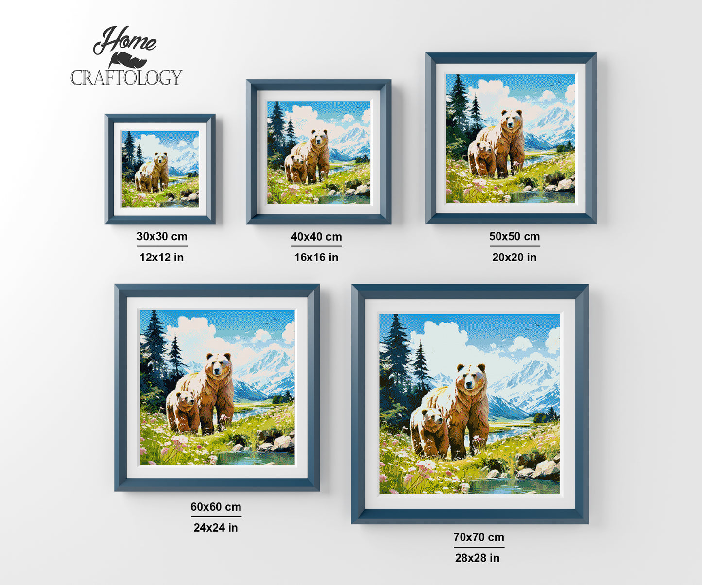 Bear and Cub - Exclusive Premium Diamond Painting Kit