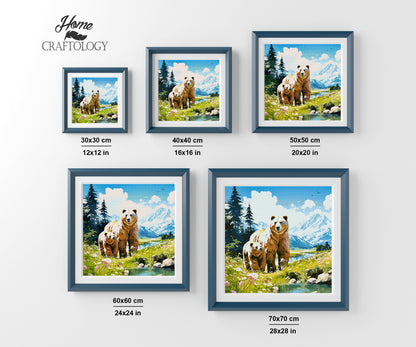 Bear and Cub - Exclusive Premium Diamond Painting Kit