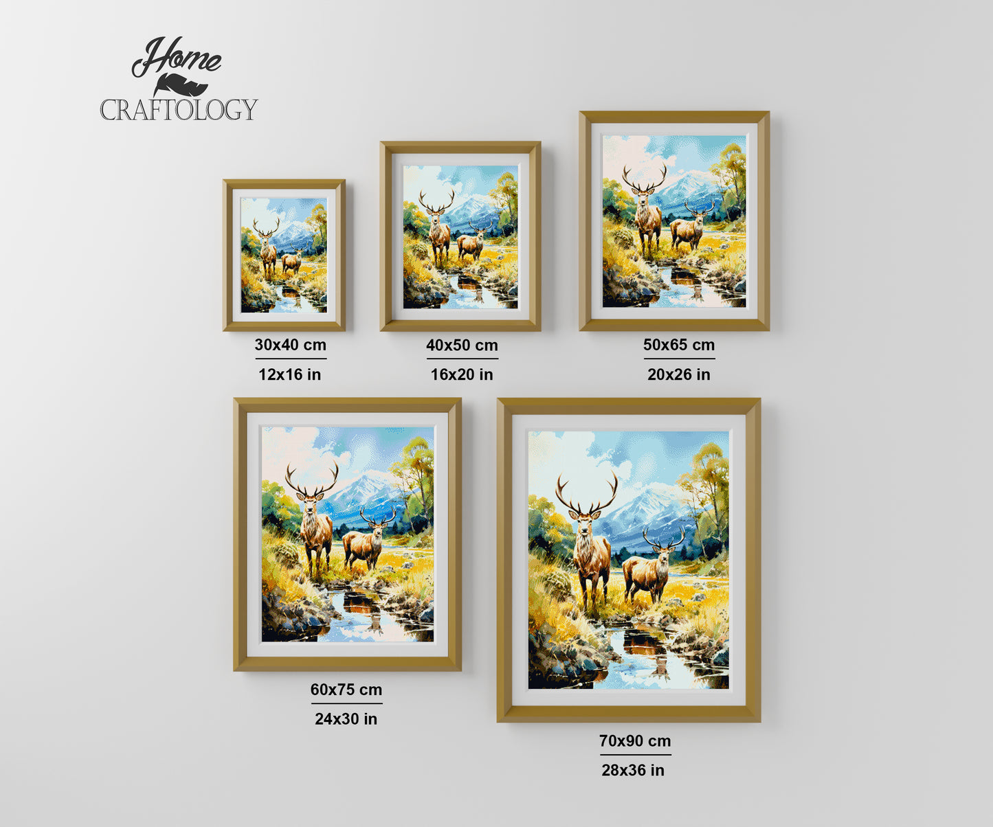 Two Stags - Exclusive Premium Diamond Painting Kit