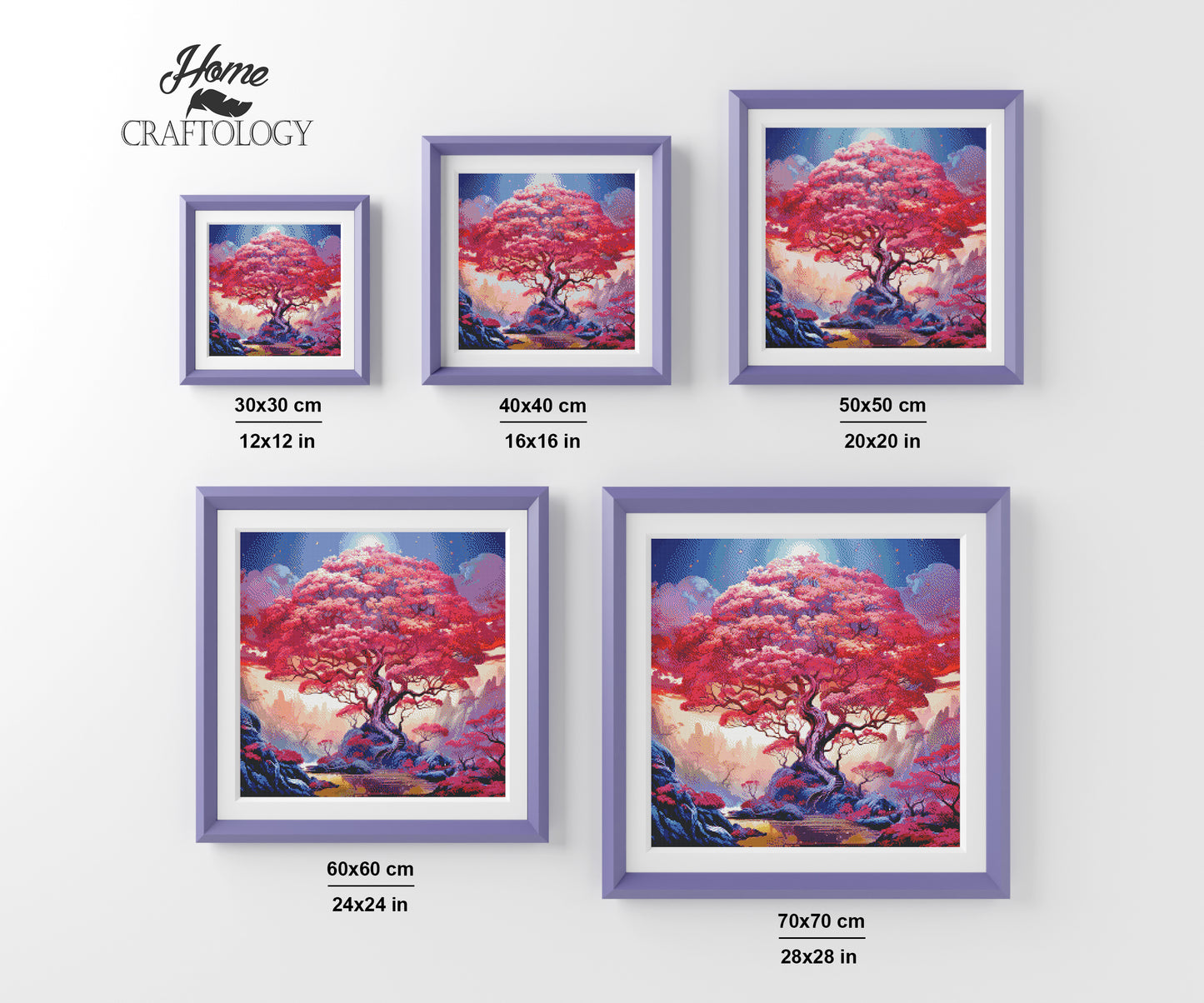 New! Enchanted Pink Tree - Exclusive Premium Diamond Painting Kit