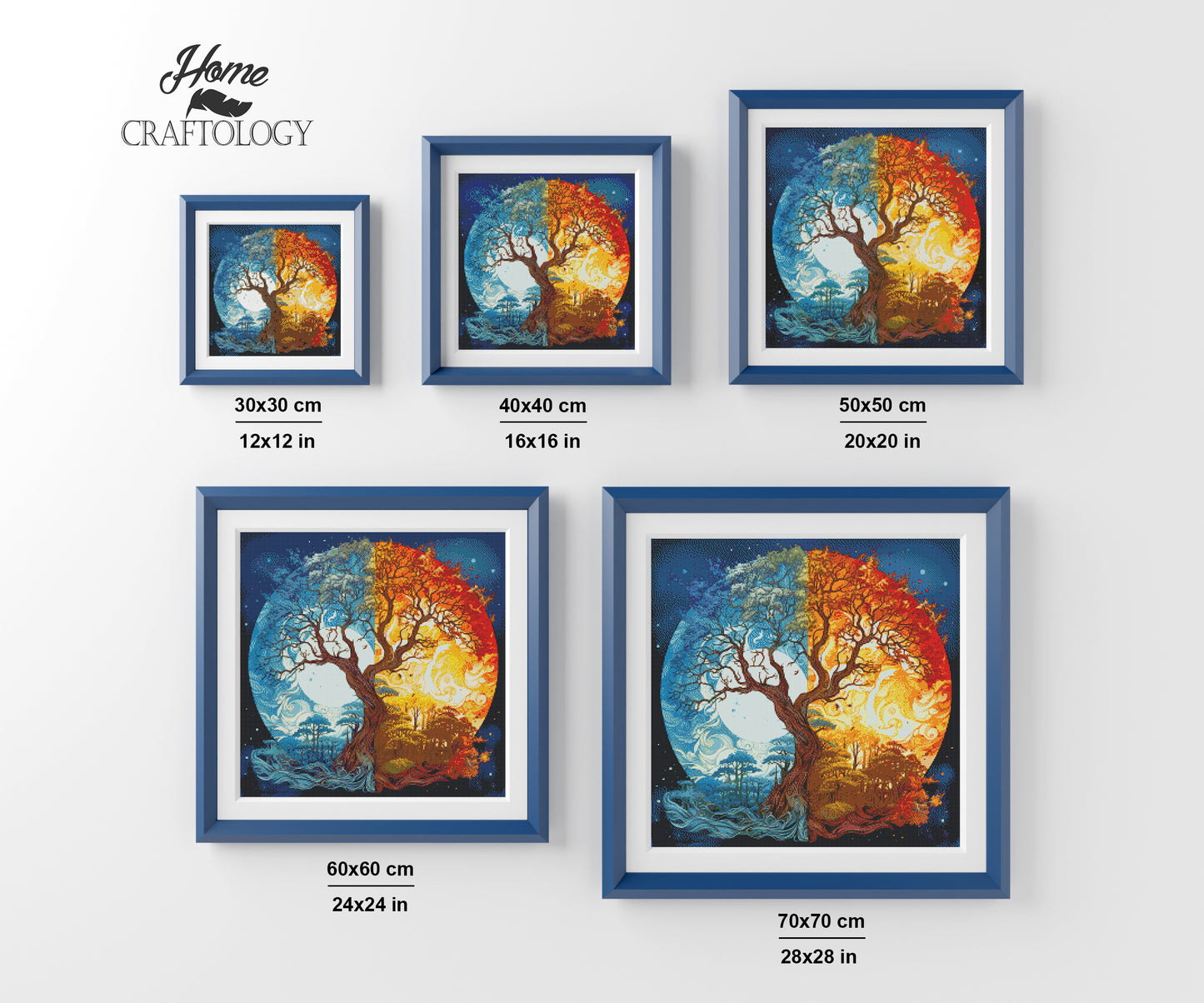 New! Tree Day and Night - Exclusive Premium Diamond Painting Kit