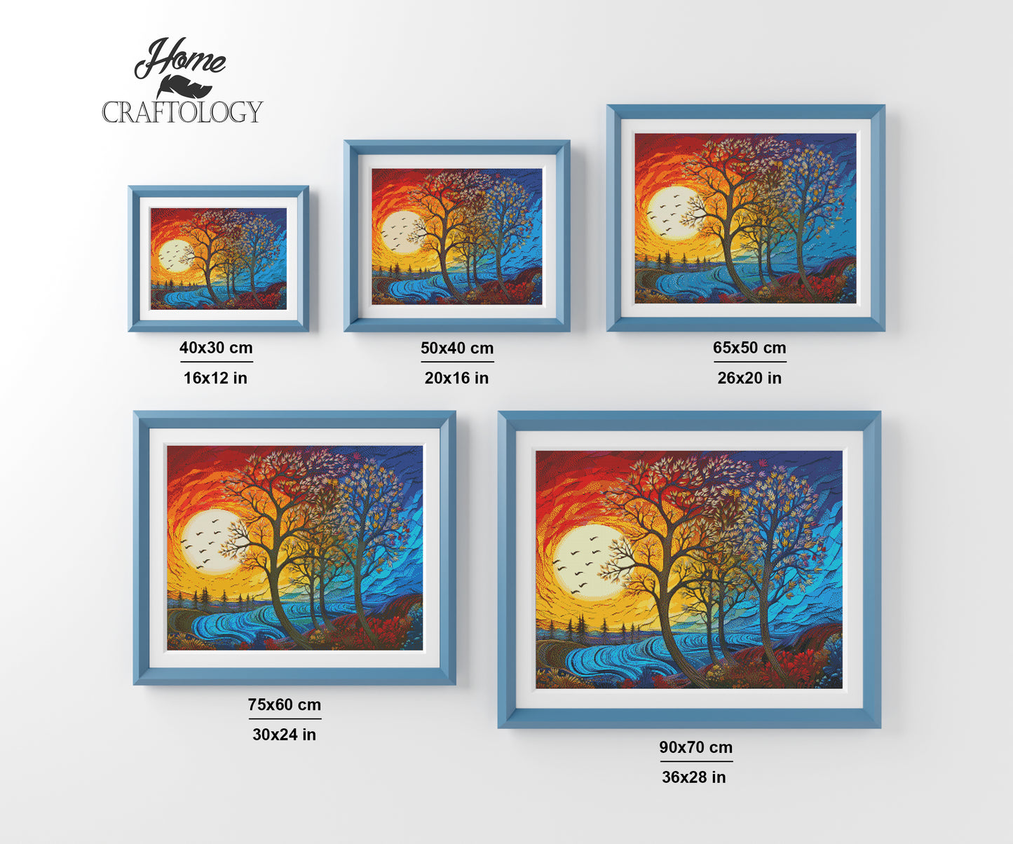 New! Waves of Sunset - Exclusive Premium Diamond Painting Kit