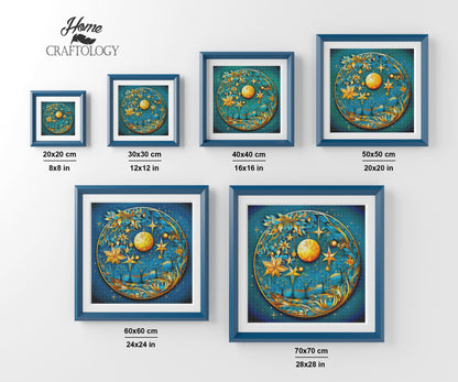 New! Blue and Gold Christmas - Exclusive Premium Diamond Painting Kit