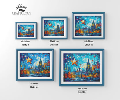 New! Village Under the Stars - Exclusive Premium Diamond Painting Kit