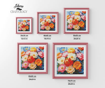 New! Beautiful Colorful Flowers - Exclusive Premium Diamond Painting Kit