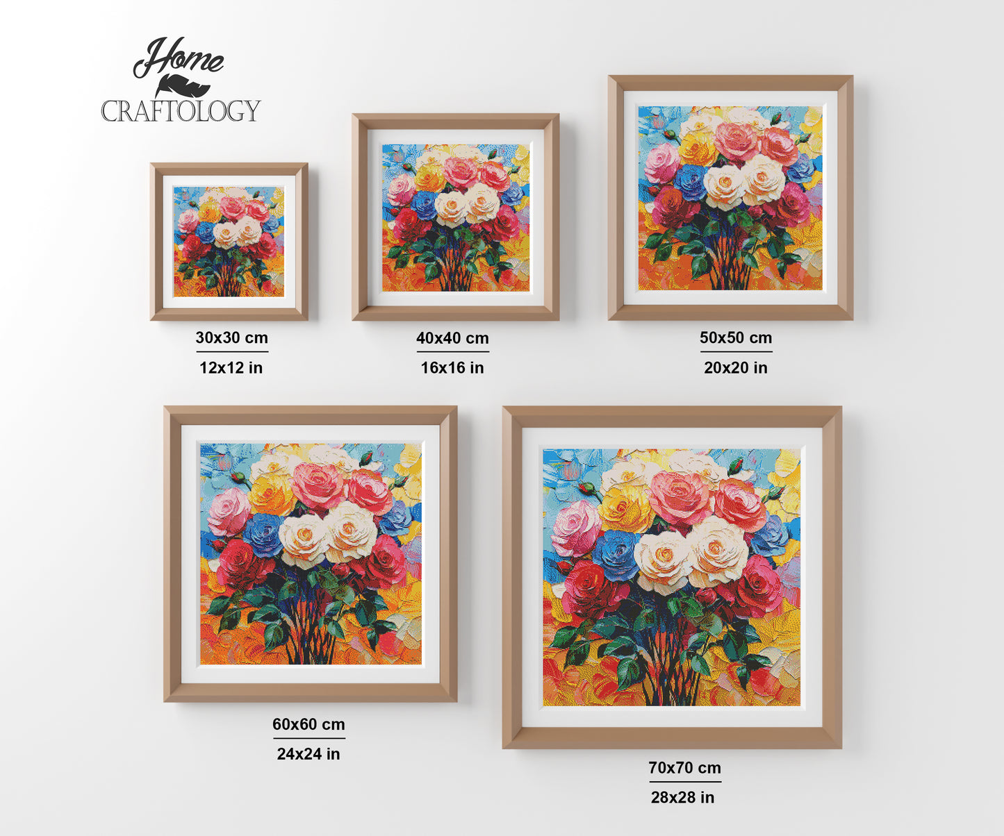 New! Bouquet of Roses - Exclusive Premium Diamond Painting Kit