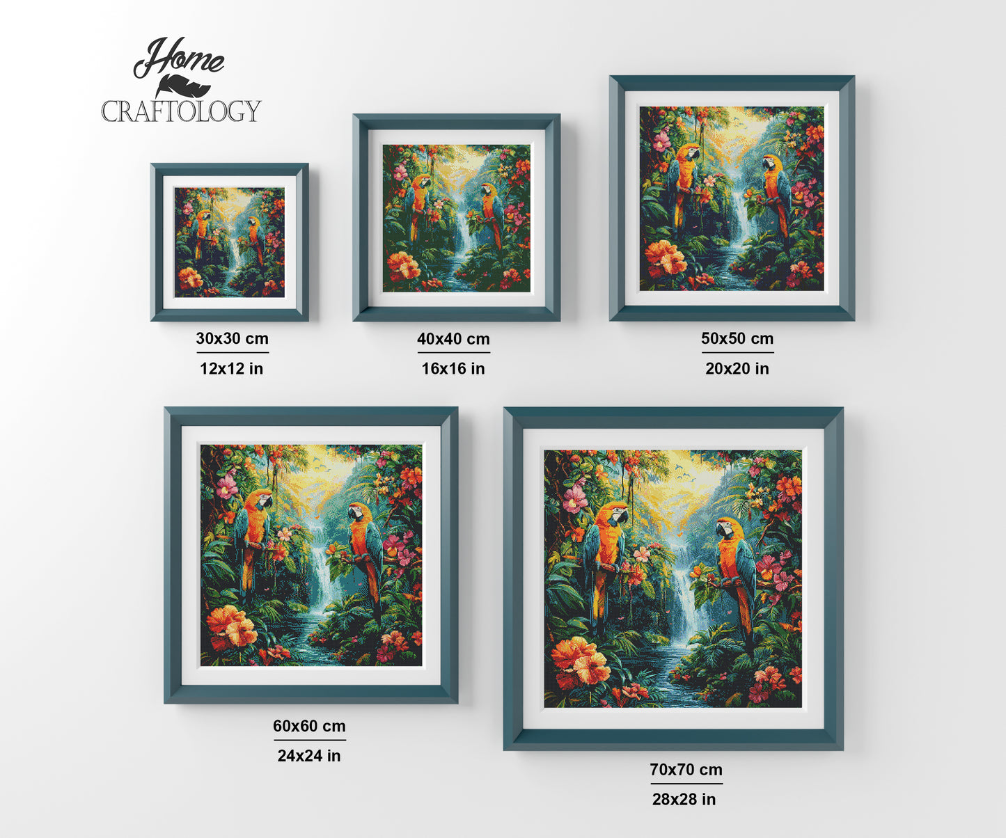 New! Macaws in the Rainforest - Exclusive Premium Diamond Painting Kit